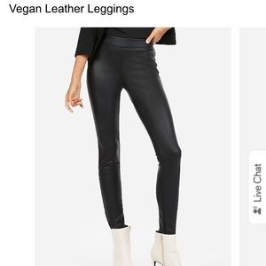 Vegan leather leggings
